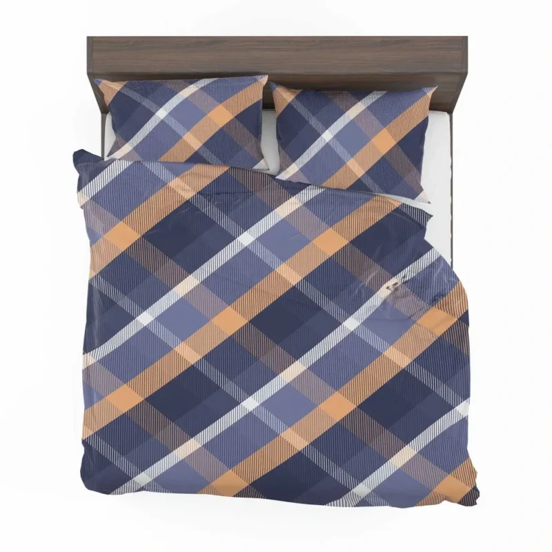 Scottish Tartan Blue Plaid Bedding Set 2