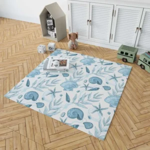 Sea Shells Corals Sea Plants Rug 1