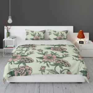 Seamless Botanical Floral Pattern Bedding Set 1