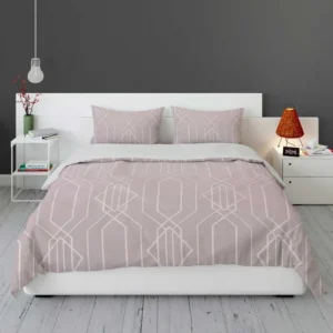 Seamless Geometric Pattern on Rose Gold Bedding Set 1