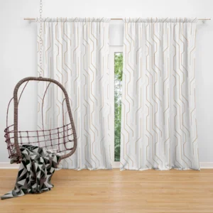 Seamless Linear Flat Abstract Lines Pattern Curtain