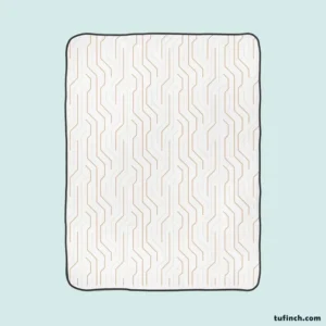 Seamless Linear Flat Abstract Lines Pattern Fleece Blanket 1