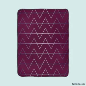 Silver Triangle Pattern On Stripe Fleece Blanket 1