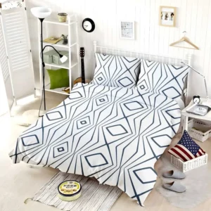 Simple Geometric Pattern with Tribal Shapes Bedding Set