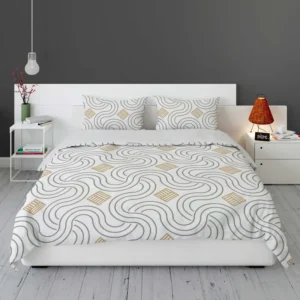 Simple Minimal  Flat Lines Pattern Bedding Set 1