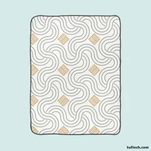 Simple Minimal  Flat Lines Pattern Fleece Blanket 1