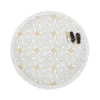 Simple Minimal  Flat Lines Pattern Round Beach Towel