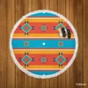 South American Tribal Pattern Round Beach Towel