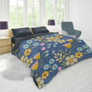 Spring Bloomed Florals Pattern Duvet Cover 1