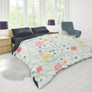 Spring Cute Wild Flowers Duvet Cover 1