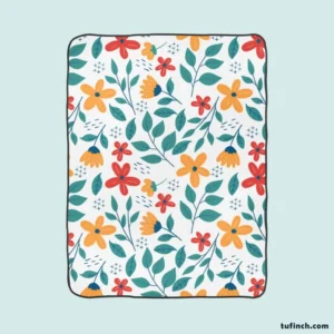 Spring Dainty Flowers Fleece Blanket 1