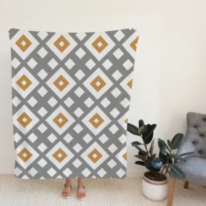 Square Cross Geometric Pattern Fleece Blanket
