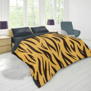 Stripe Tiger Print Duvet Cover 1