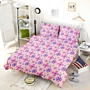 Stylized Small Flowers Design Bedding Set