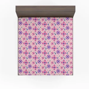 Stylized Small Flowers Design Fitted Sheet