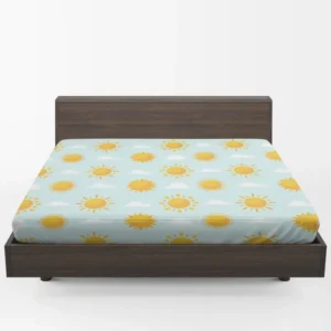 Sun And Cloud Pattern Fitted Sheet 1