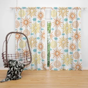 Sun And Moon Design Curtain