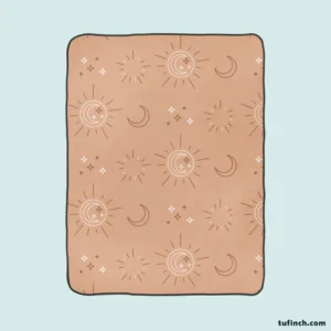 Sun Moon Style Pattern Fleece Blanket 1