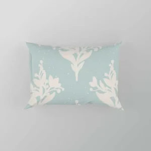 Teal Background Floral Pattern Pillow Case