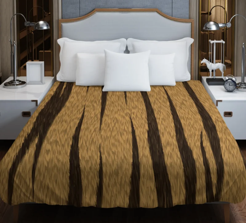 Tiger Skin Texture Seamless Pattern Duvet Cover