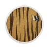 Tiger Skin Texture Seamless Pattern Round Beach Towel