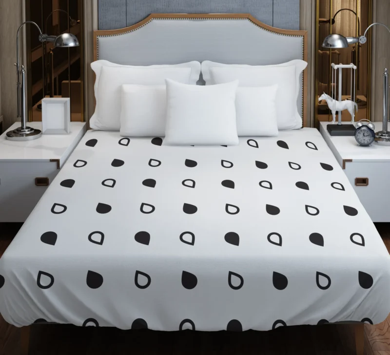 Tiny Droplet Minimal Pattern Duvet Cover