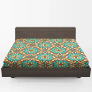 Traditional Ethnic Floral Pattern Fitted Sheet 1