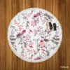 Trendy Tiny Floral Round Beach Towel