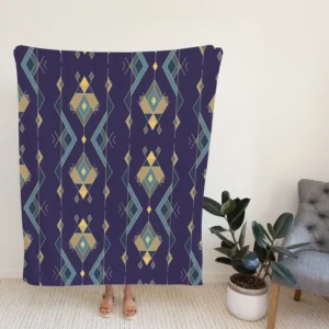 Tribal Vintage Ethnic Design Fleece Blanket