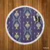 Tribal Vintage Ethnic Design Round Beach Towel