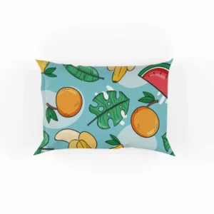 Tropical Fruit and Leave Pattern  Pillow Case