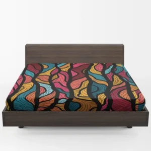 Tropical Leaves Seamless Pattern Fitted Sheet 1