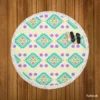 Turkey Ikat Pattern Round Beach Towel
