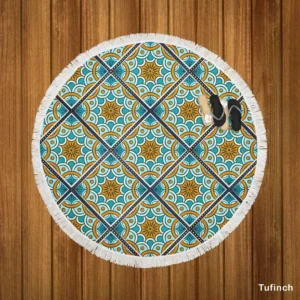 Turkish Islamic Design Round Beach Towel