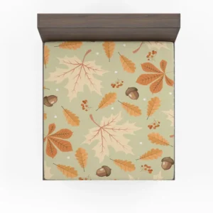 Vintage Autumn Leaves & Berries Fitted Sheet