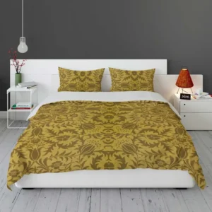 Vintage Brown Flower  Pattern Bedding Set 1