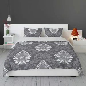 Vintage  Damask Seamless Pattern Background Bedding Set 1