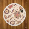 Vintage Ethnic Floral Paisley Round Beach Towel