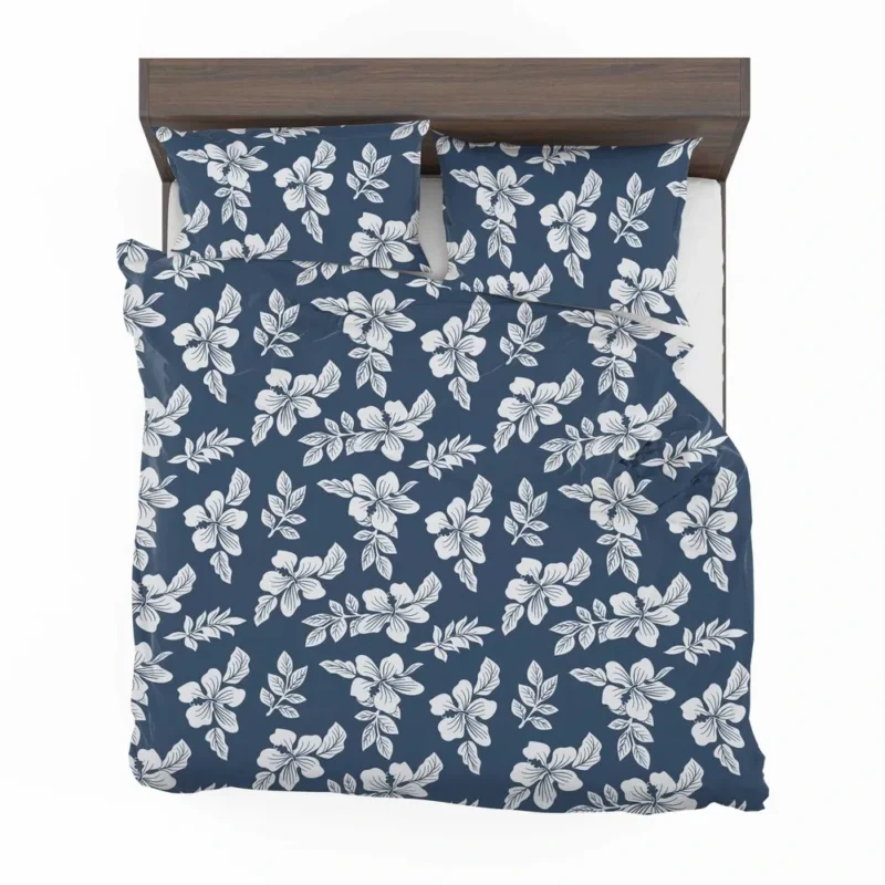 Vintage Hibiscus Flower Pattern Bedding Set 2