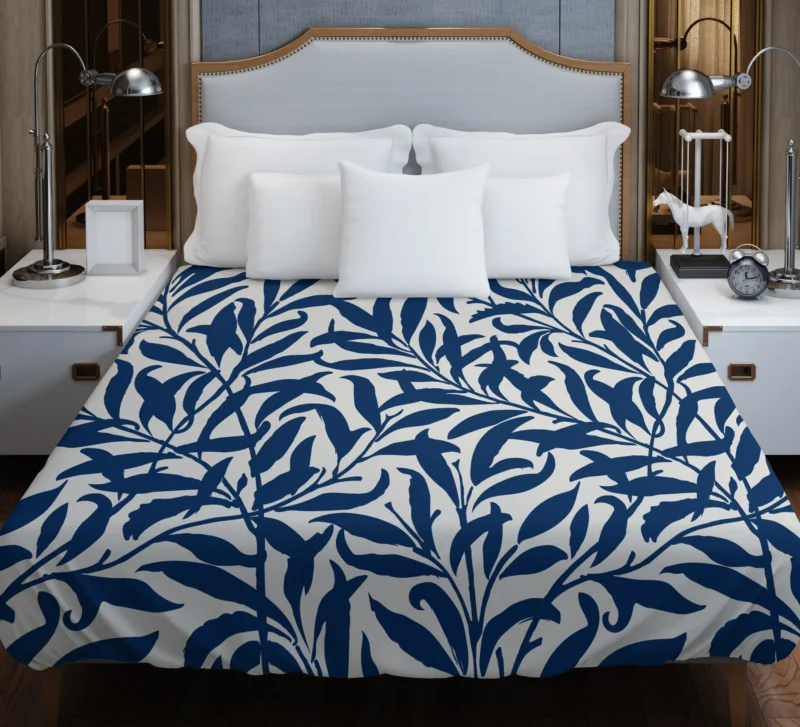 Vintage Leaf Seamless Pattern Duvet Cover