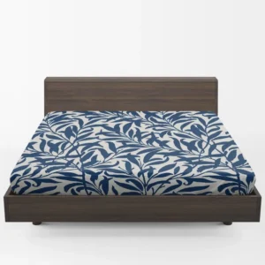 Vintage Leaf Seamless Pattern Fitted Sheet 1