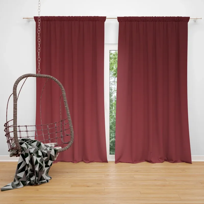 Vintage Maroon Color Curtain