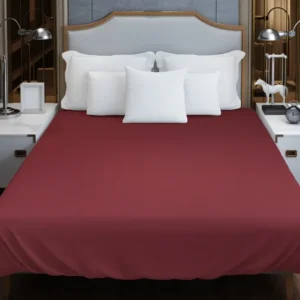 Vintage Maroon Color Duvet Cover