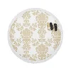 Vintage Rococo Damask Pattern Round Beach Towel
