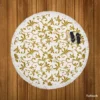 Vintage Swirls Element Round Beach Towel