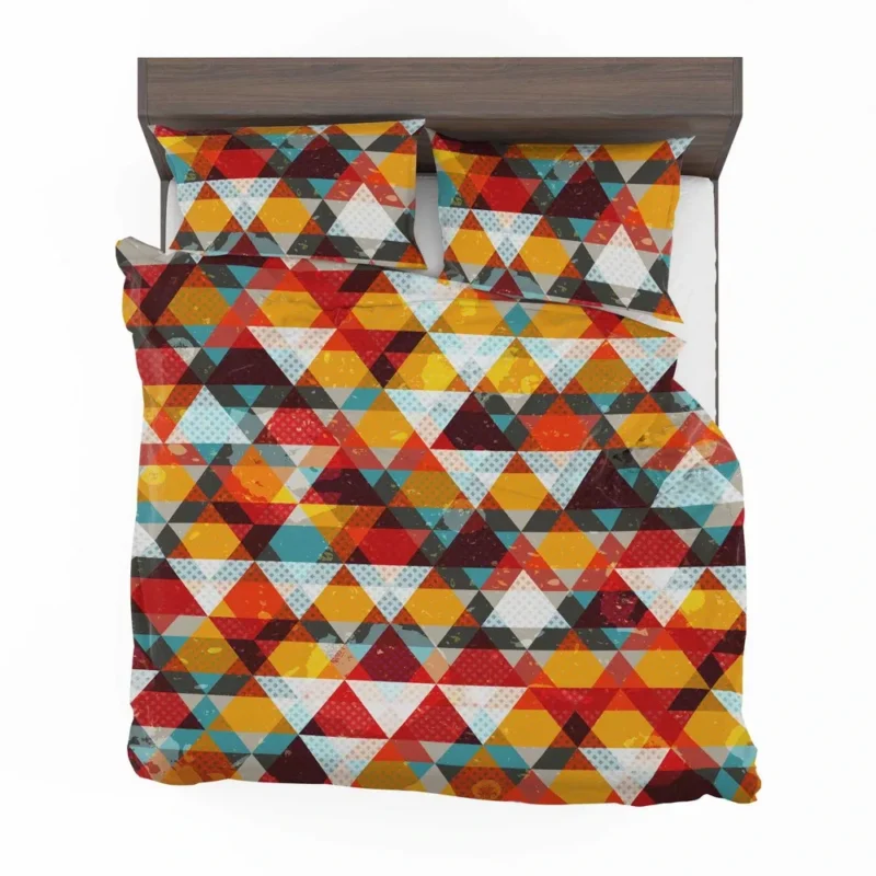 Vintage Triangle Colorful Pattern Bedding Set 2