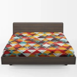 Vintage Triangle Colorful Pattern Fitted Sheet 1