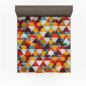 Vintage Triangle Colorful Pattern Fitted Sheet