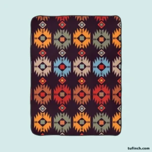 Vintage Tribal Design Fleece Blanket 1