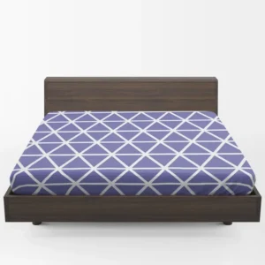 Violet Blue Triangle On White Fitted Sheet 1